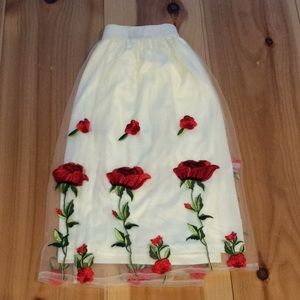 Over Kleshas tulle skirt with embroidered floral